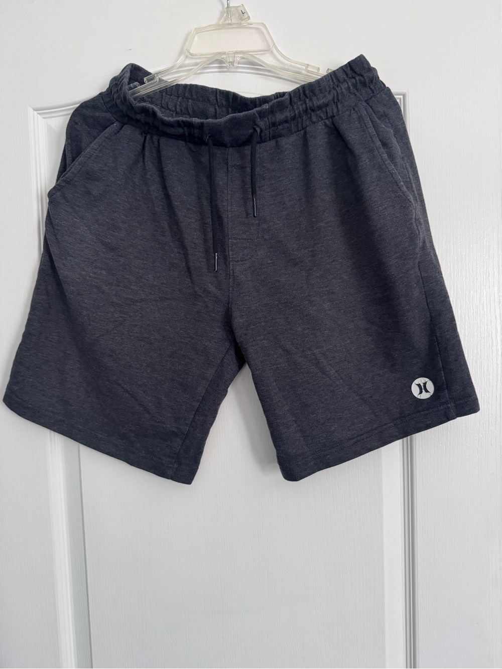 Hurley Men's Charcoal Athletic Drawstring Shorts